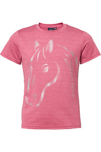 2023 Mountain Horse Childrens U&I Tech T-shirt 0454004 - Cranberry Red